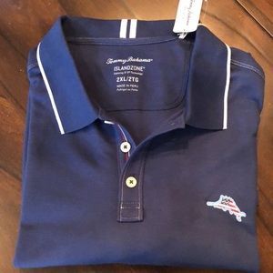 🌴Tommy Bahama Aloha 🇺🇸Island Zone Comfy dry cool tech, back print logo shirt